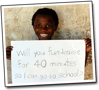 Will you fundraise for 40 minutes so Sonet can go to school?