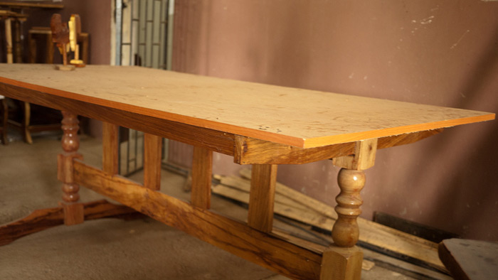 A table made by the children.